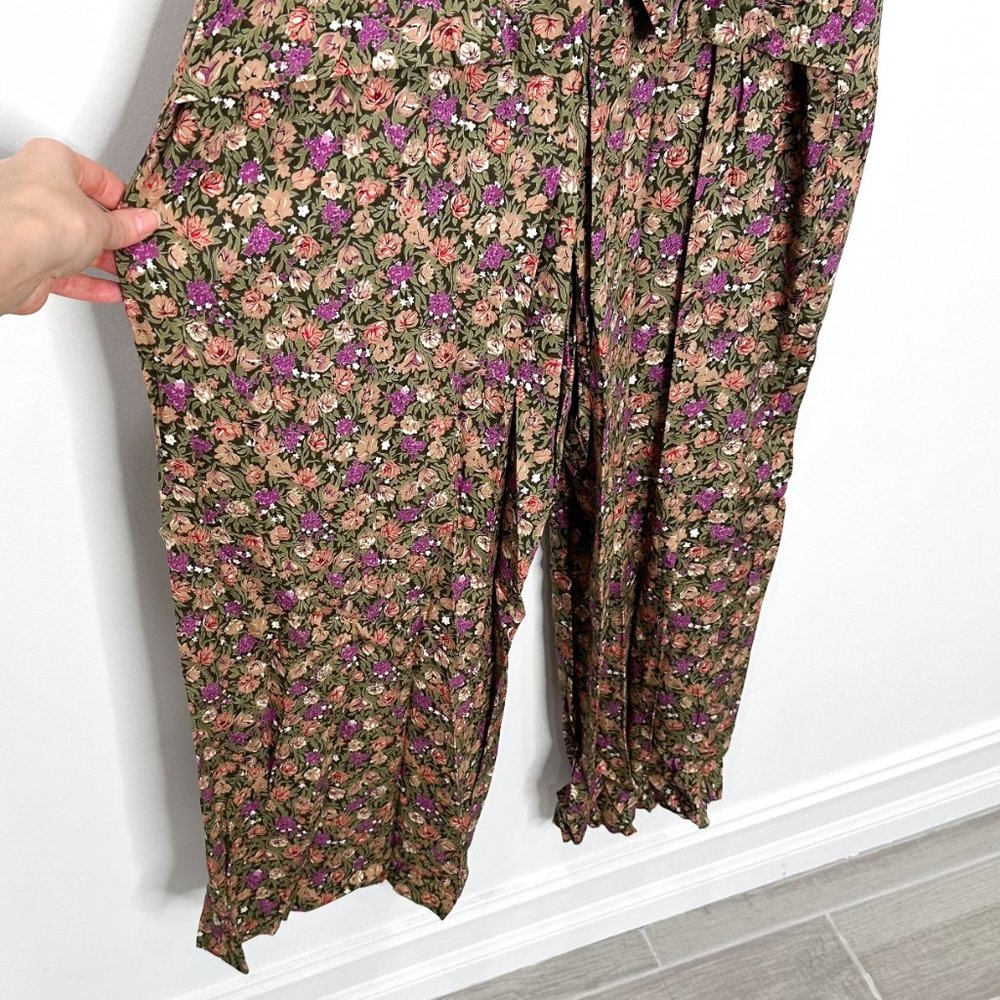 Jamie Brooke Wide-Leg Floral Print Vest Jumpsuit Vintage 90s Women’s Size M - Picture 9 of 16